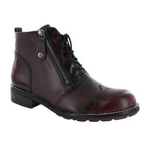WOLKY 4440 Millstream Boots Size 38 Dark Burgundy Red Leather